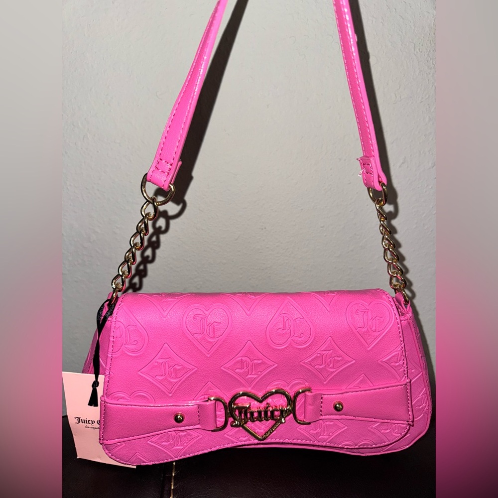 Juicy Couture Only Juicy Flap Shoulder Juicy Pink